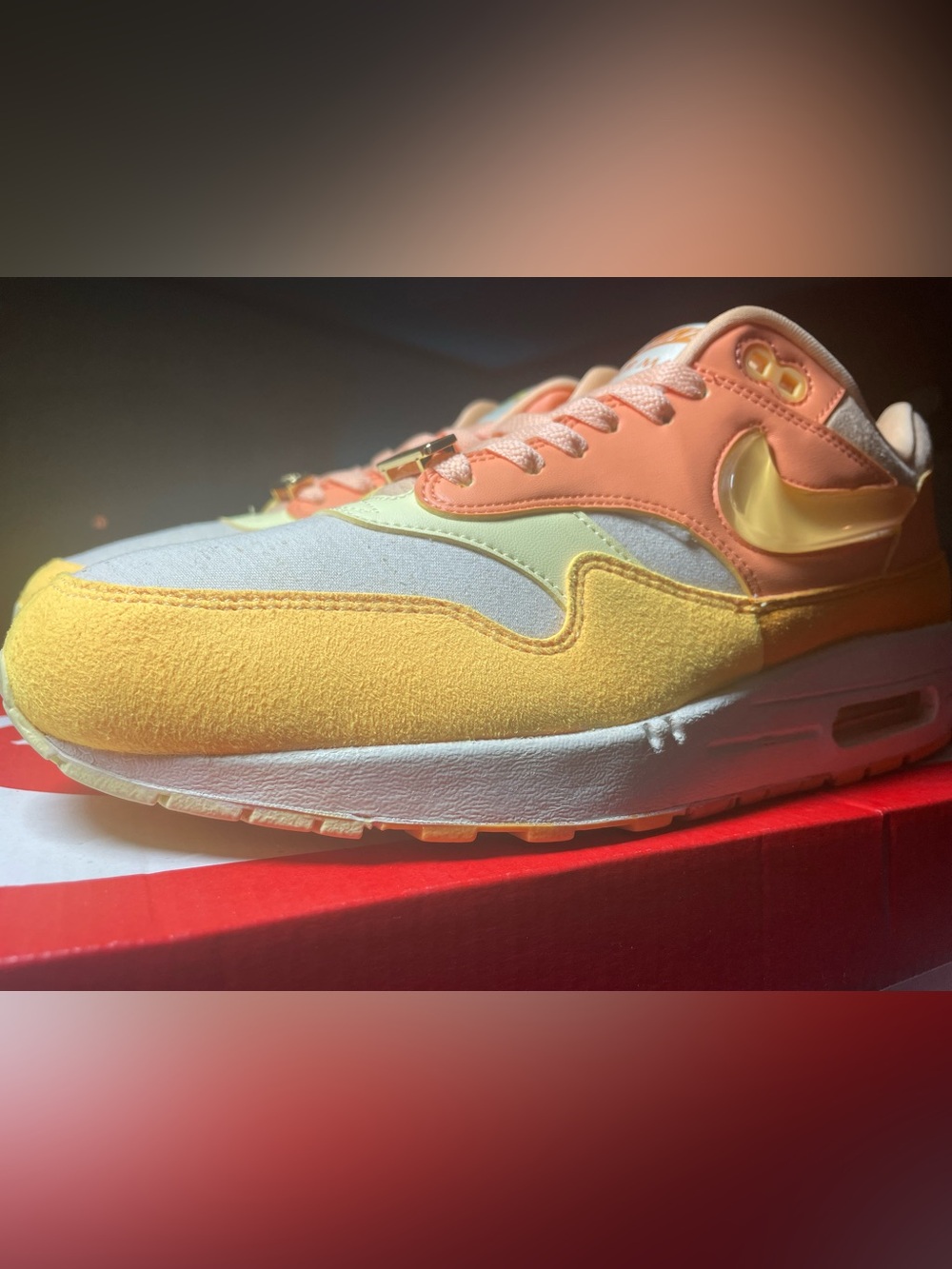 Nike Air Max 1 Puerto Rico Orange Frost 8.5W-7M - Picture 3 of 16